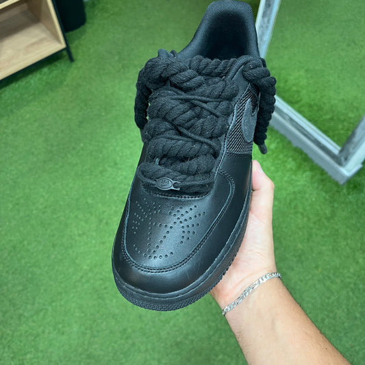 Air Force 1 Black X Slam Jam Custom Rope Laces