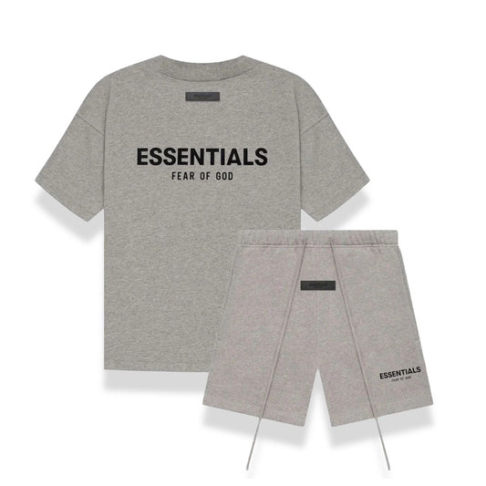 Fear Of God Essentials T-shirt and Shorts set - Dark Oatmeal