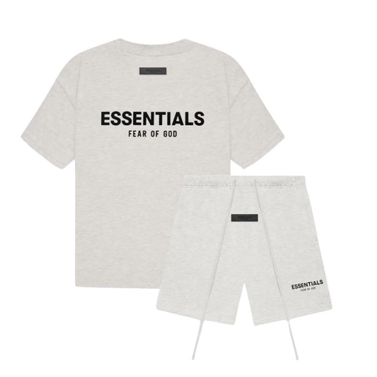 Fear Of God Essentials T-Shirt and Shorts set - Light Oatmeal
