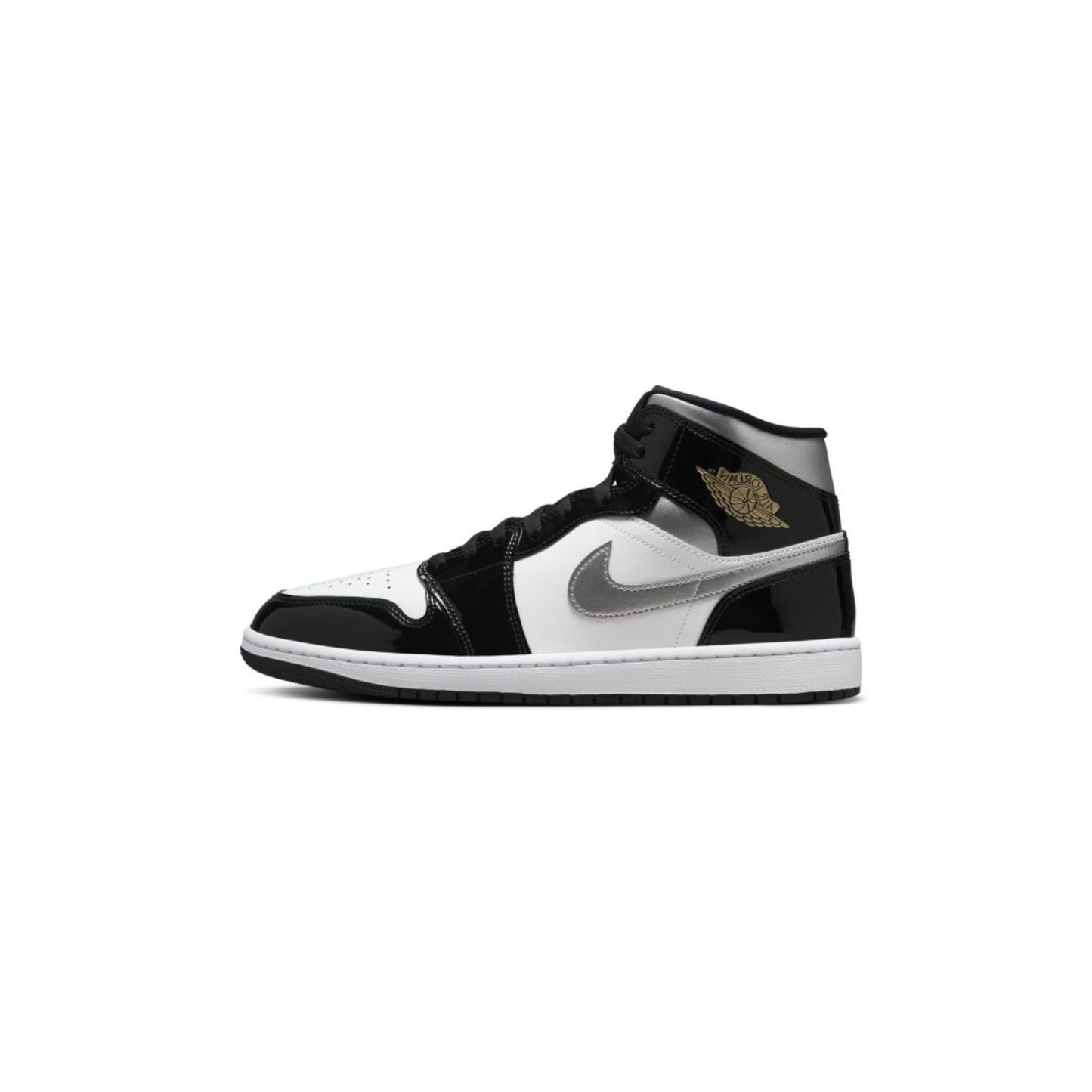 Jordan 1 mid Patent Black White