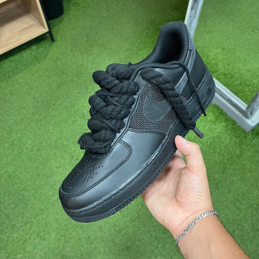 Air Force 1 Black X Slam Jam Custom Rope Laces